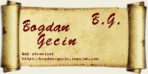 Bogdan Gecin vizit kartica